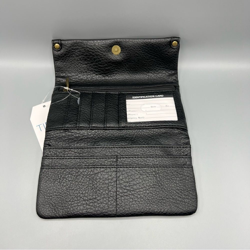 Time and Tru Black Fold Over Wallet - Picture 3 of 3